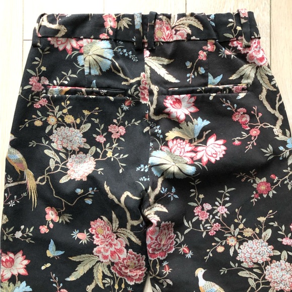GP&J Baker x H&M Floral Print Ankle Pants in Black Size 6 - Picture 9 of 11